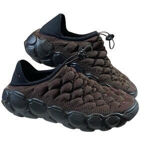 Nike Flyknit Haven Puffy Slip On Sneakers Womens 6.5 Brown Streetwear Tech Comfy